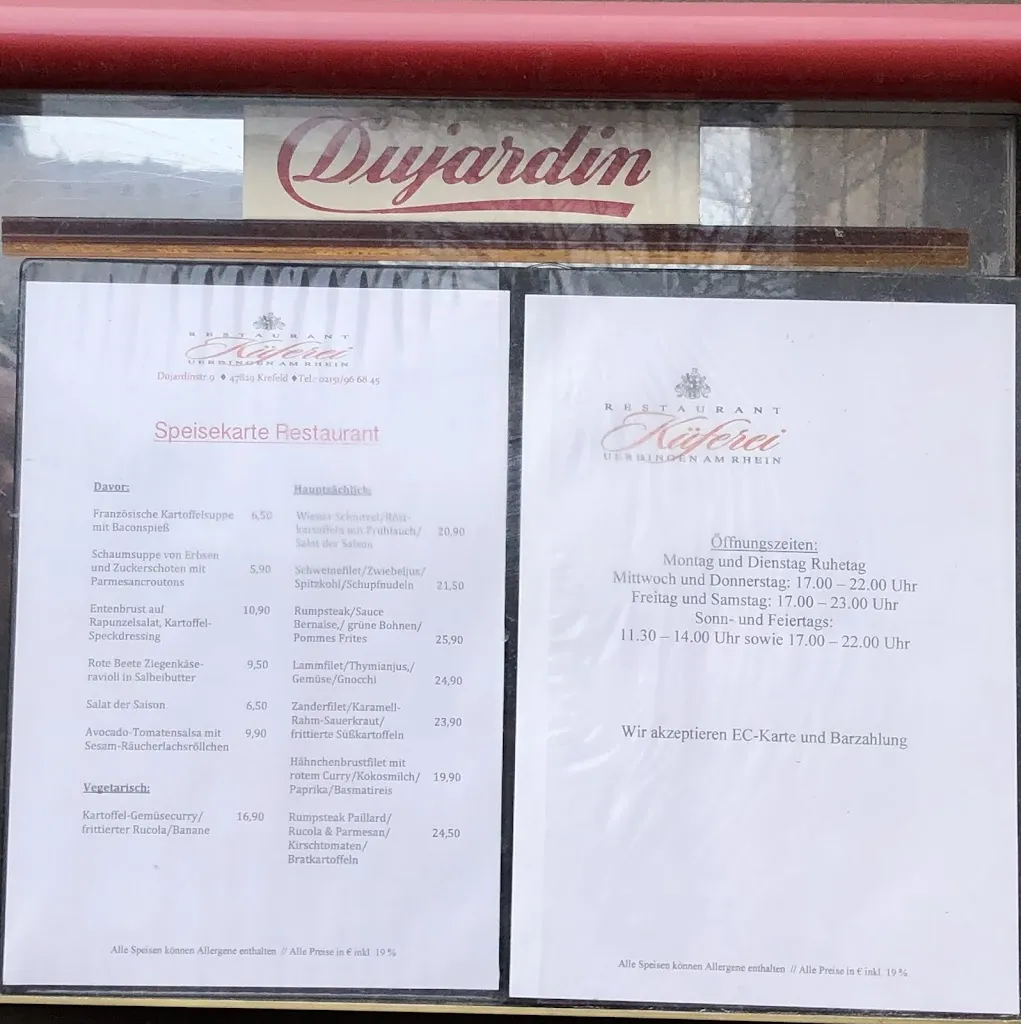 Menu_Restaurant Küferei_Krefeld_image_1