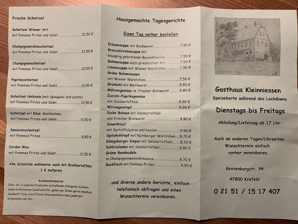 Menu_Gasthaus Kleinniessen Inh. M. Kouroupis_Krefeld_image_4