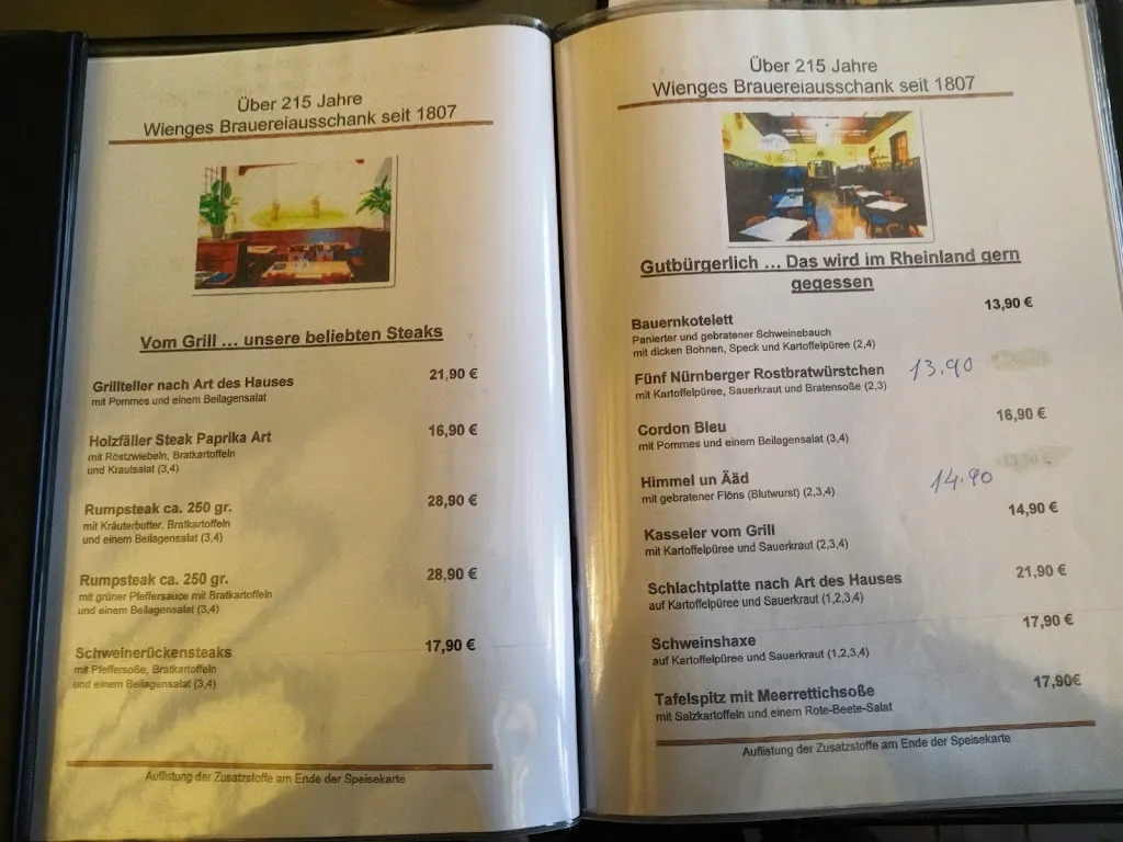 Menu_Brauereiausschank Wienges_Krefeld_immagine_1