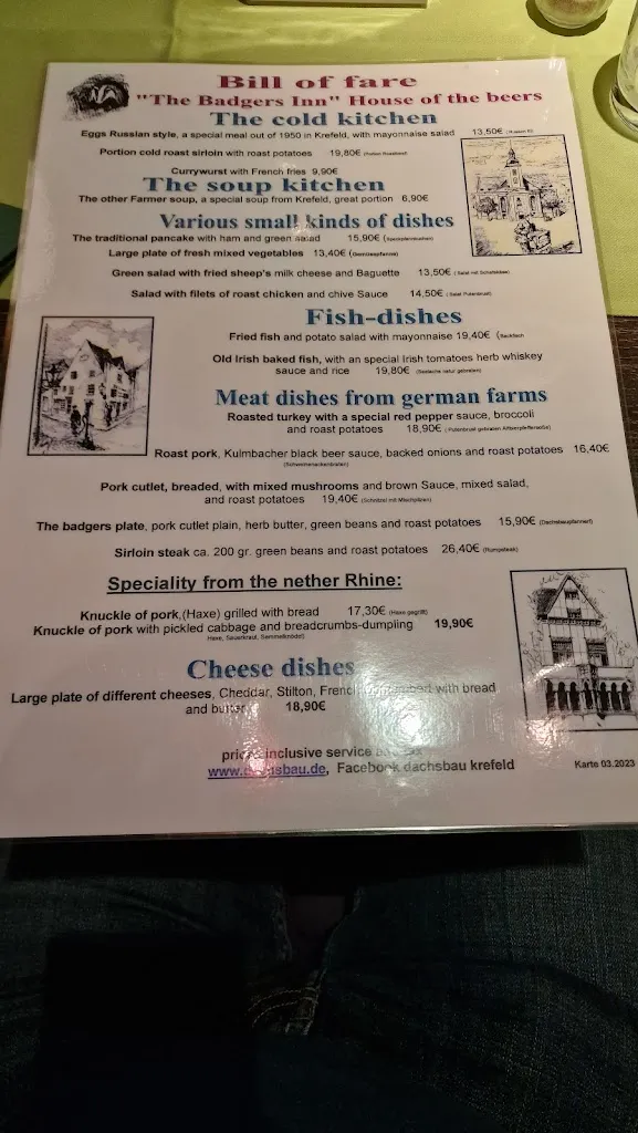 Menu_Restaurant Dachsbau_Krefeld_immagine_1