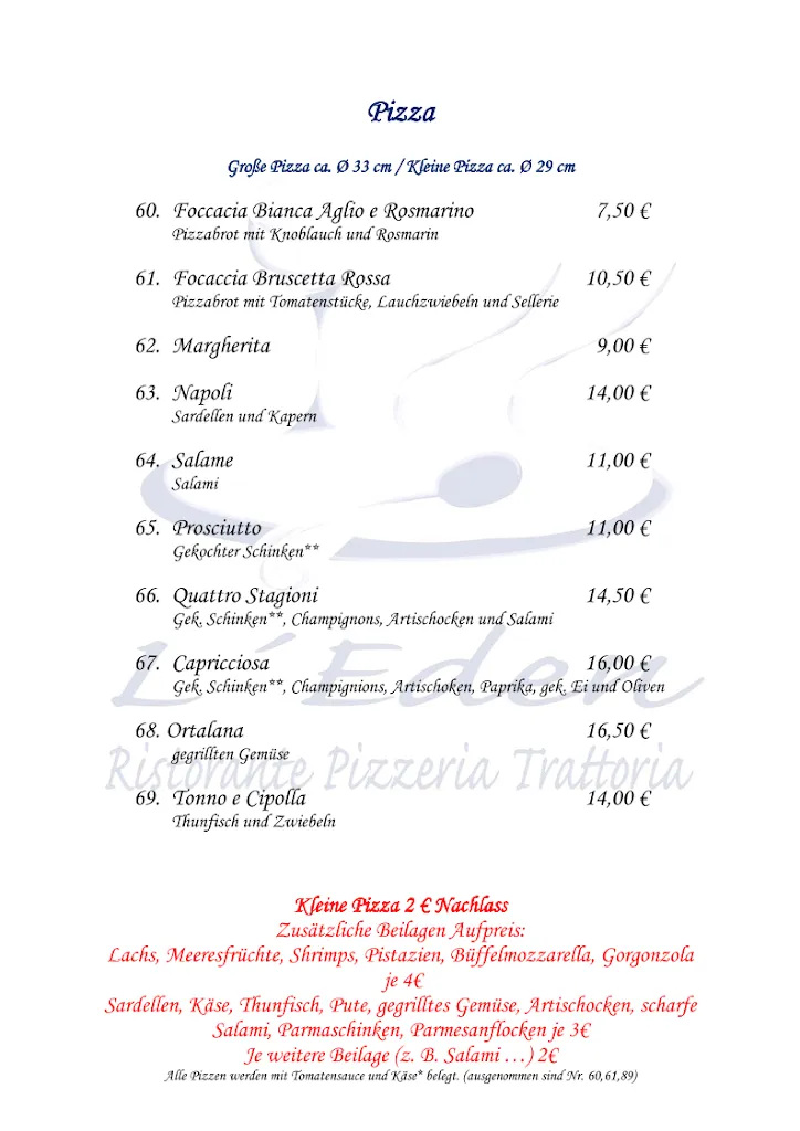 Menu_Ristorante l'Eden - Italien in Monheim am Rhein_Rhein_immagine_1