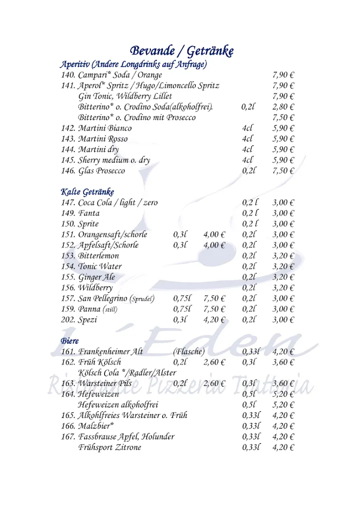 Menu_Ristorante l'Eden - Italien in Monheim am Rhein_Rhein_immagine_2