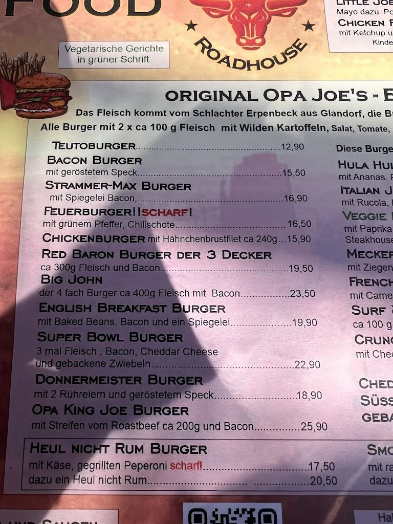 Menu_Opa Joe's Roadhouse Pellemeier Lienen_Lienen_image_3