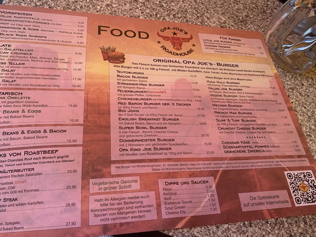 Menu_Opa Joe's Roadhouse Pellemeier Lienen_Lienen_image_4