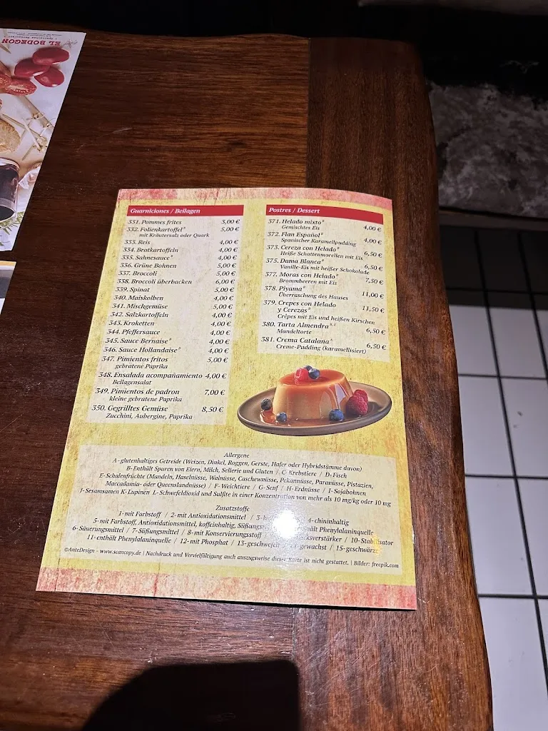 Menu_El Bodegon Spanisches Spezialitäten Restaurant / Steakhaus_Leverkusen_image_2