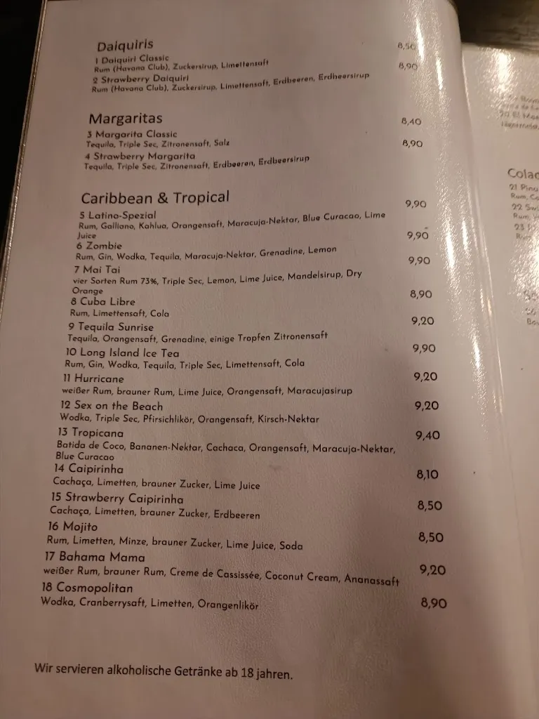 Menu_Latino, Restaurant, Bar, Cocktails_Leverkusen_immagine_1