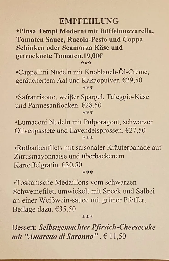 Menu_Ristorante Tempi Moderni_Leverkusen_image_1