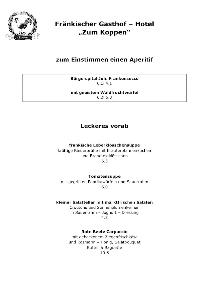 Menu_Fränkischer Gasthof - Hotel „Zum Koppen“_Main_image_3