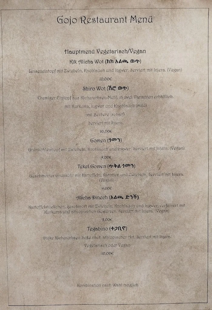 Menu_Gojo äthiopisches Restaurant_Leverkusen_immagine_2
