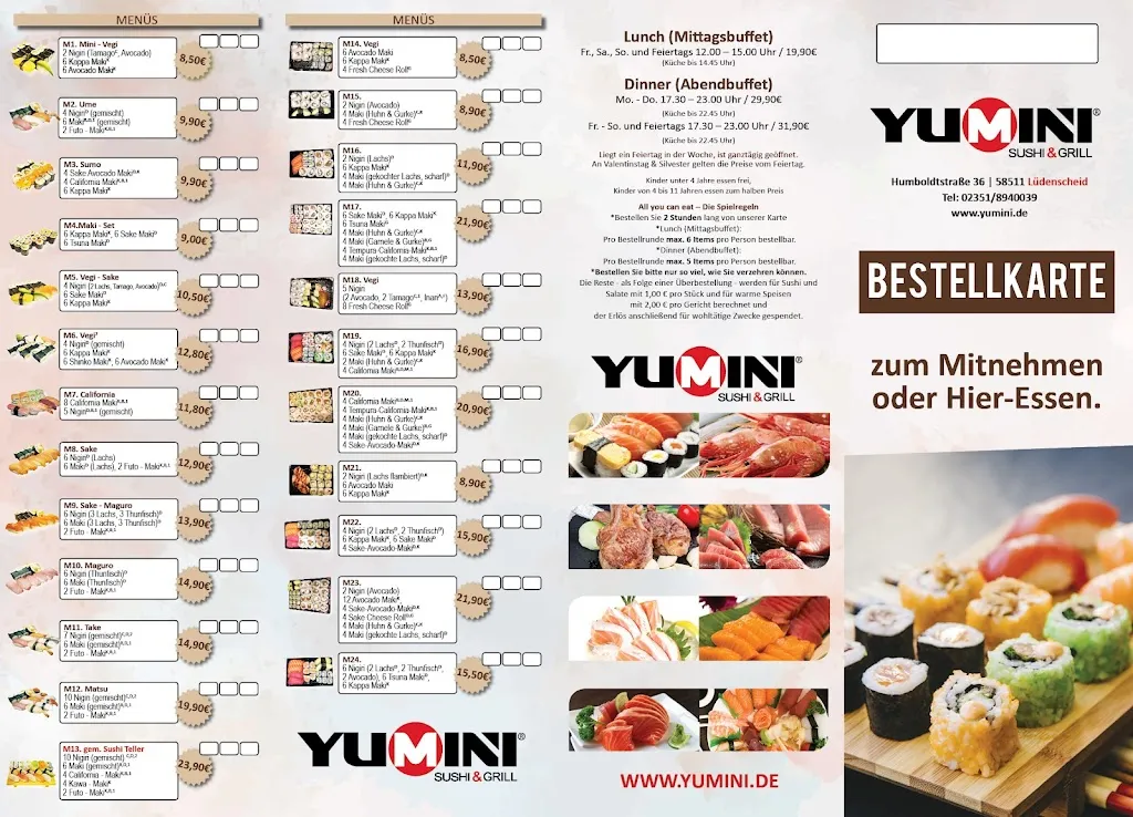 Menu_Restaurant YUMINI - Lüdenscheid_Lüdenscheid_image_1