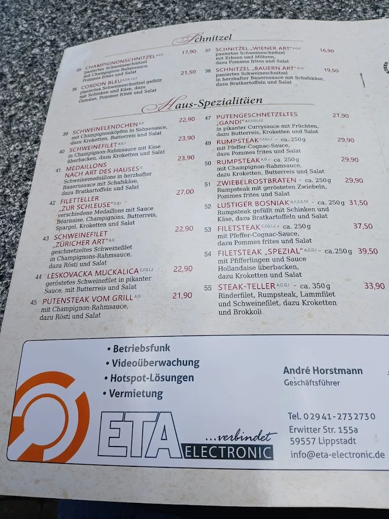 Menu_Café | Restaurant | Steakhaus 