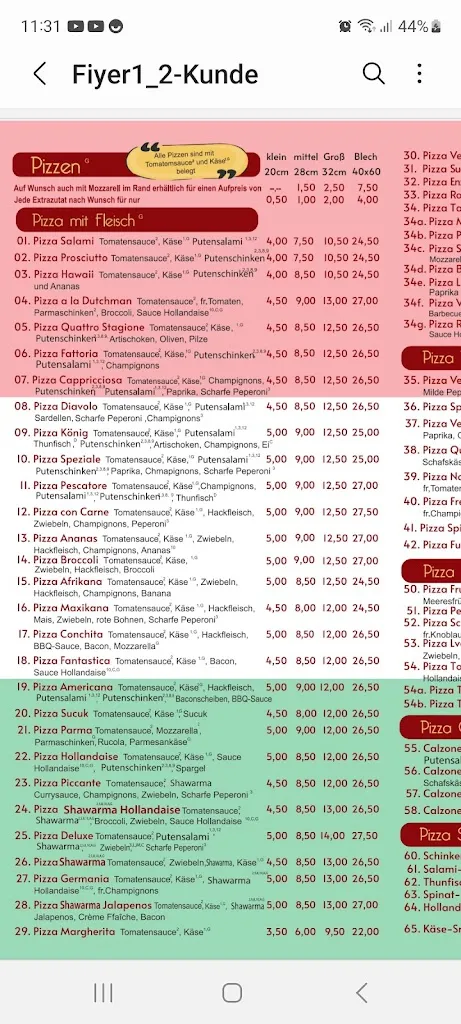 Menu_Pizzeria Fattoria Löhne - Pizza Bringdienst_Löhne_image_3