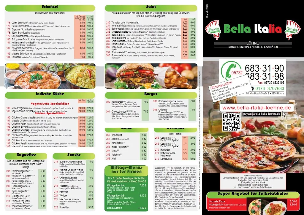 Menu_Pizzeria Bella Italia Löhne_Löhne_immagine_1