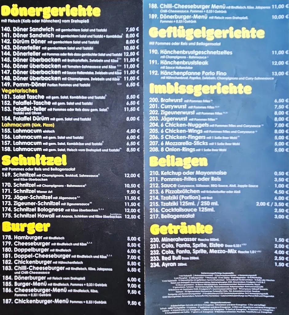 Menü_Pizzeria Porto Fino_Meckenheim_Bild_1