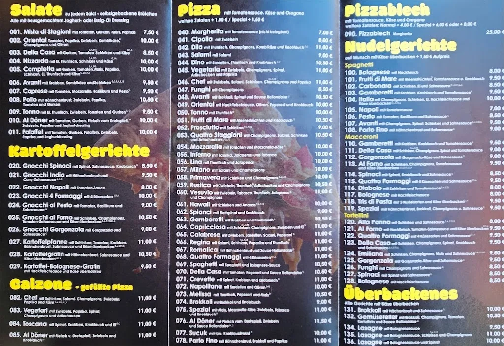 Menü_Pizzeria Porto Fino_Meckenheim_Bild_2