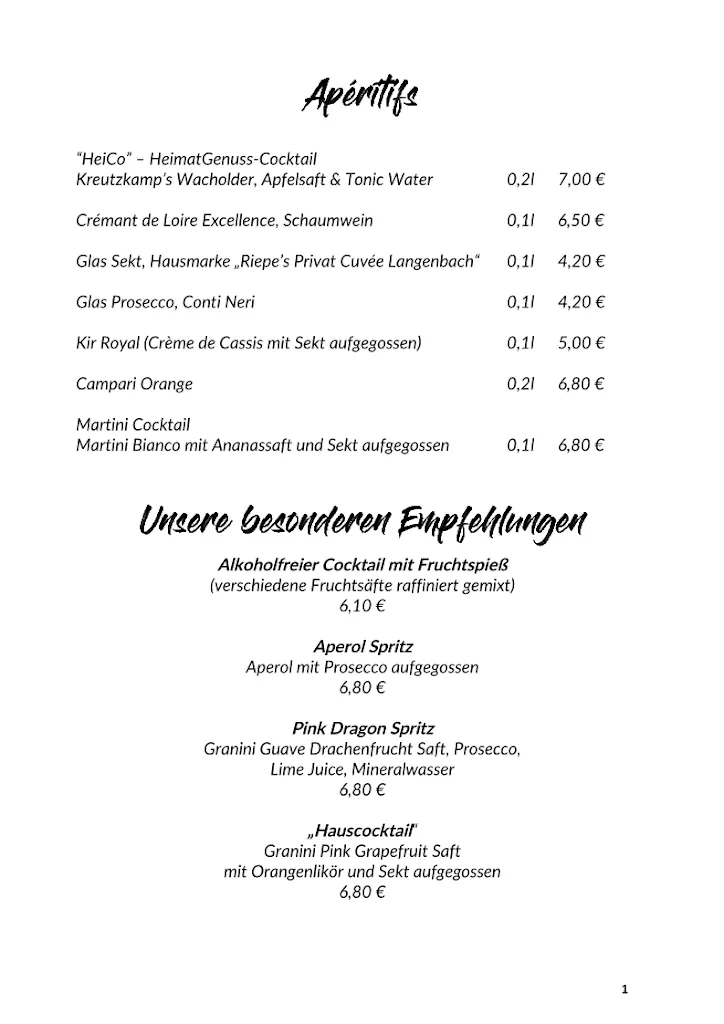 Menu_Restaurant Bar Harlekin_Lünen_immagine_2