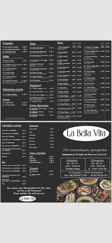 Menu_Ristorante La Bella Vita_Gessertshausen_image_1