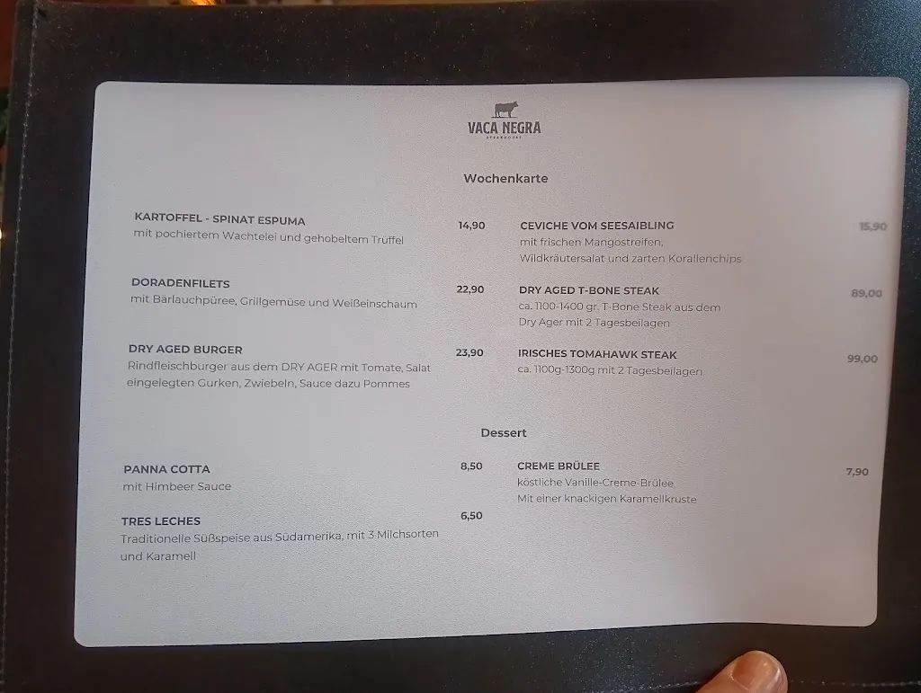 Menu_Vaca Negra Steakhaus Moers_Moers_immagine_3