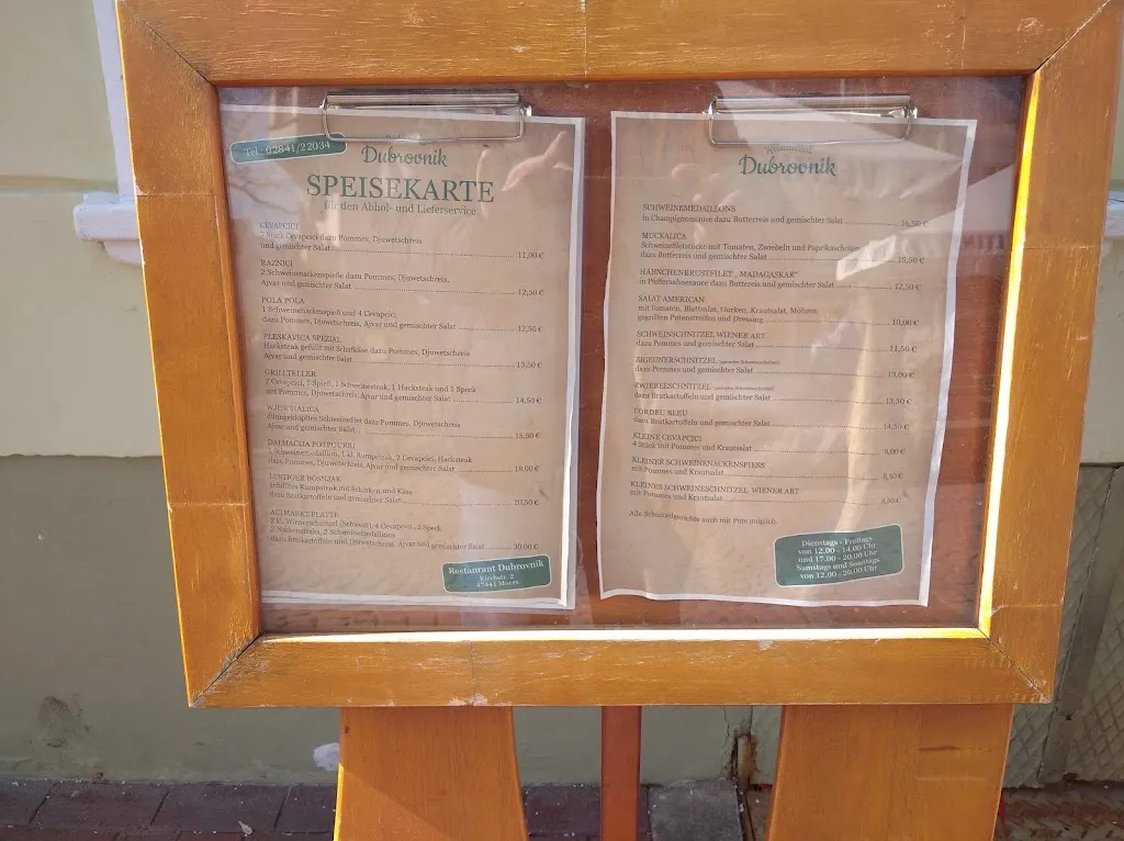 Menu_Restaurant Dubrovnik - Moers_Moers_image_2