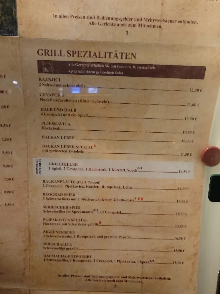 Menu_Restaurant Dubrovnik - Moers_Moers_image_4