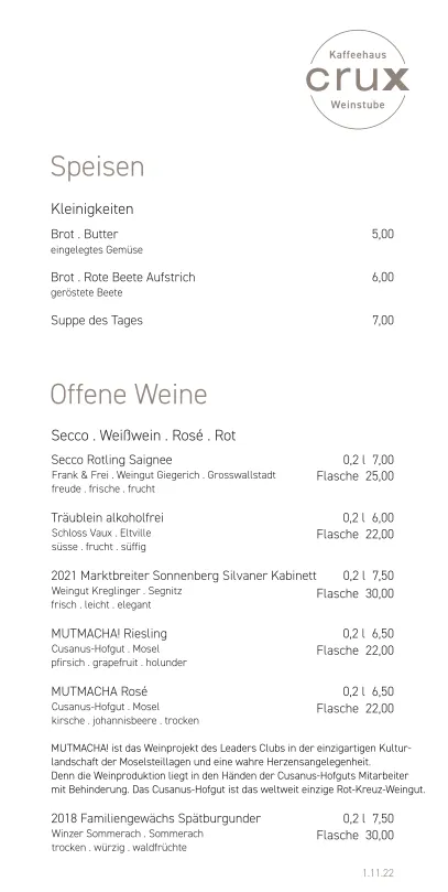 Menu_Restaurant crux_Glattbach_immagine_2