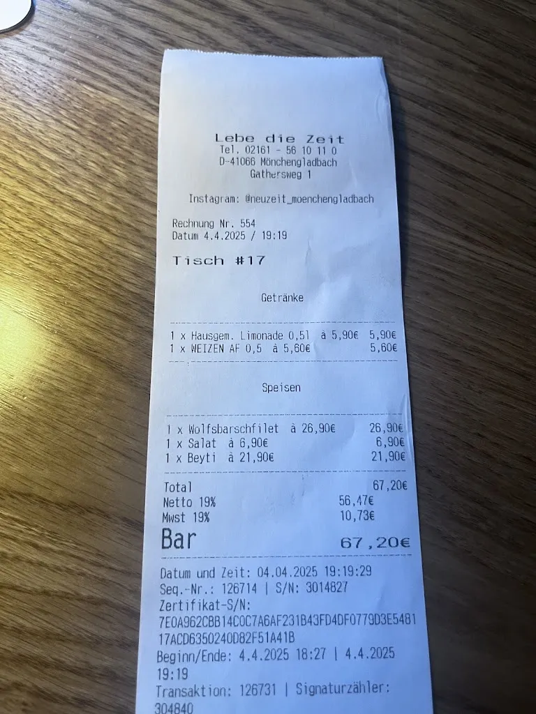 Narmin Gahramansoy_Restaurant Neuzeit - Mönchengladbach_Mönchengladbach_Bewertung