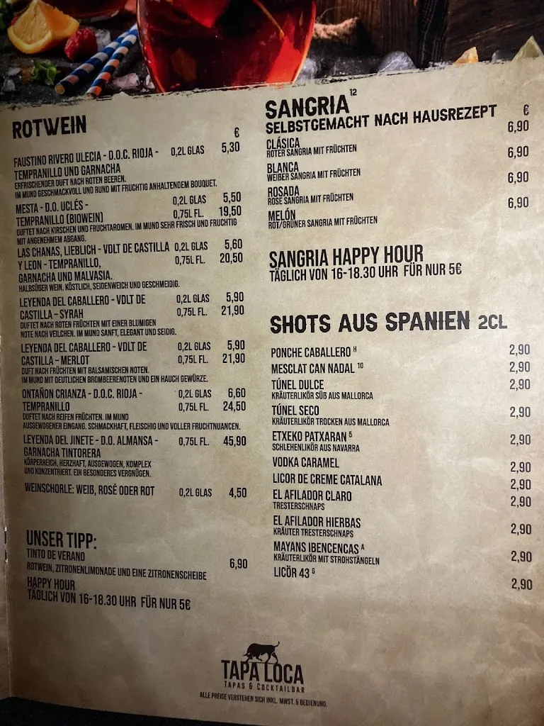 Menu_Tapa Loca - Tapas und Cocktailbar_Mönchengladbach_image_2