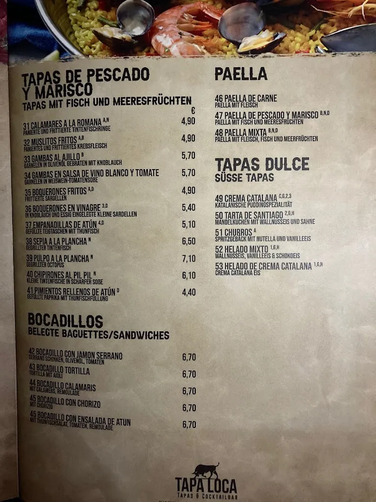 Menu_Tapa Loca - Tapas und Cocktailbar_Mönchengladbach_image_3