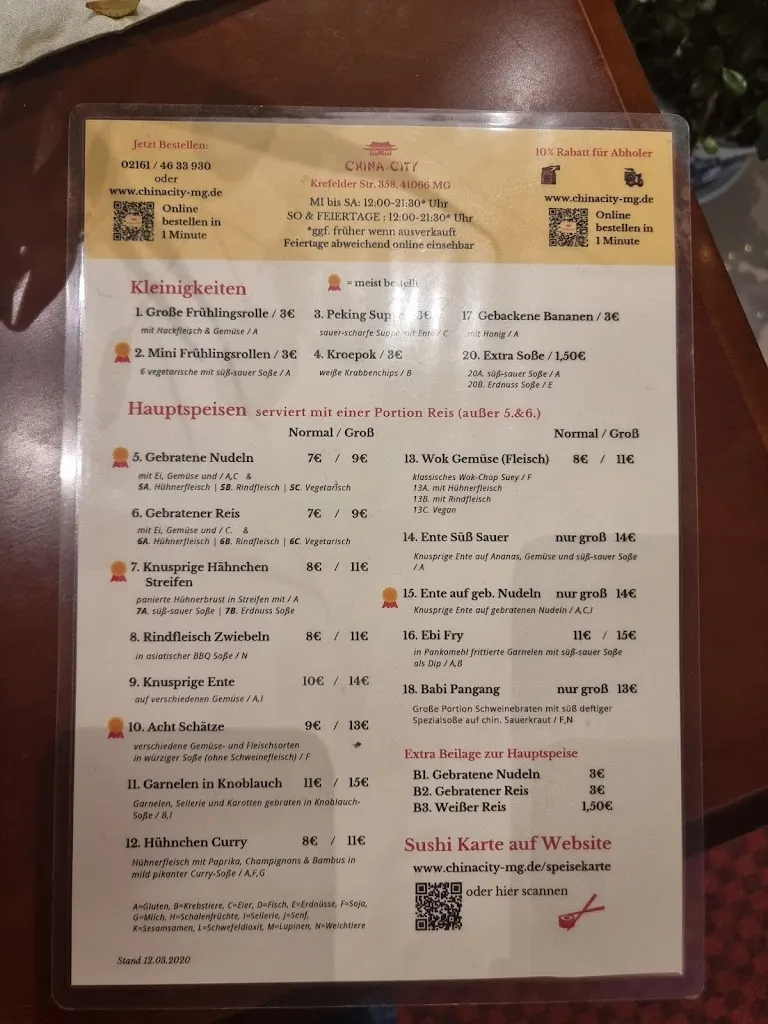 Menu_China City Restaurant Mönchengladbach_Mönchengladbach_image_1