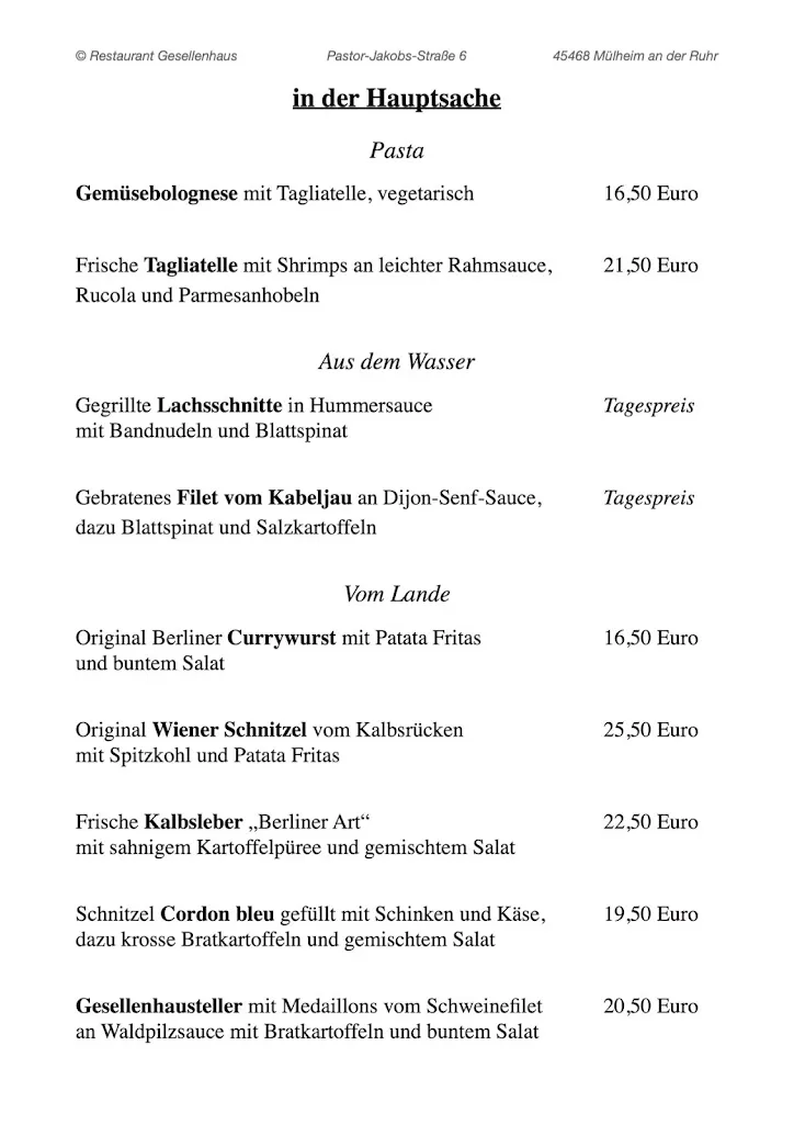 Menu_Restaurant Gesellenhaus - Mülheim an der Ruhr_Ruhr_immagine_2