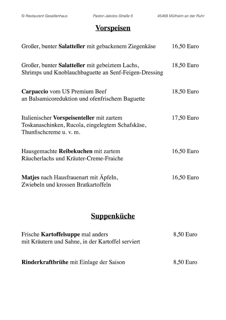 Menu_Restaurant Gesellenhaus - Mülheim an der Ruhr_Ruhr_immagine_3
