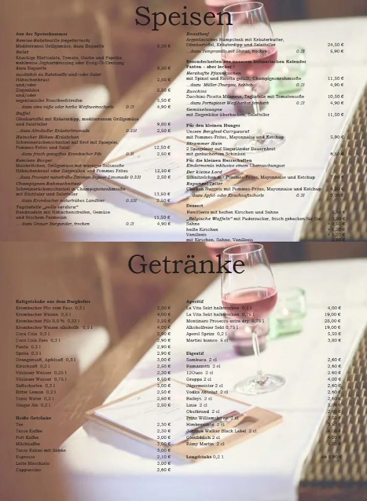 Menu_DIE REMISE an der Wasserburg_Netphen_image_1