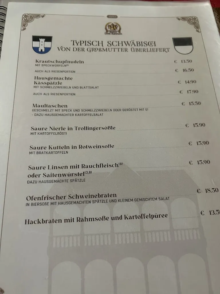 Menu_Drei Kannen - Historisches Brauhaus_Ulm_image_1