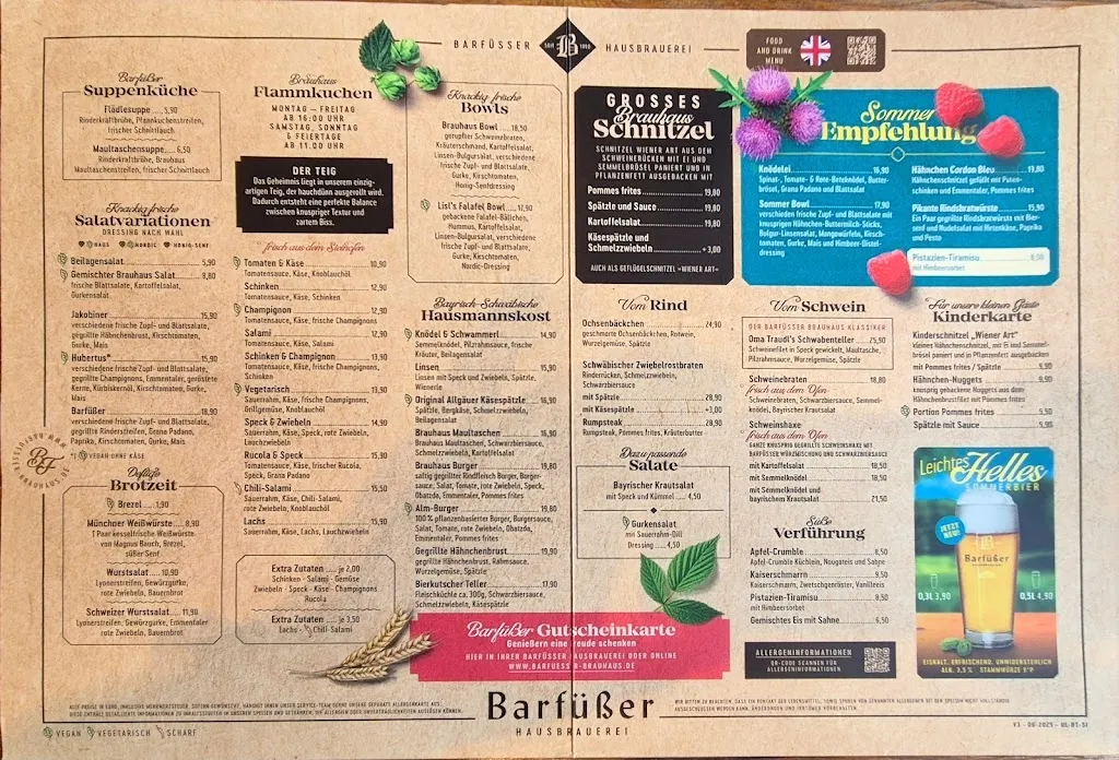 Menu_Barfüßer Hausbrauerei Ulm_Ulm_immagine_1