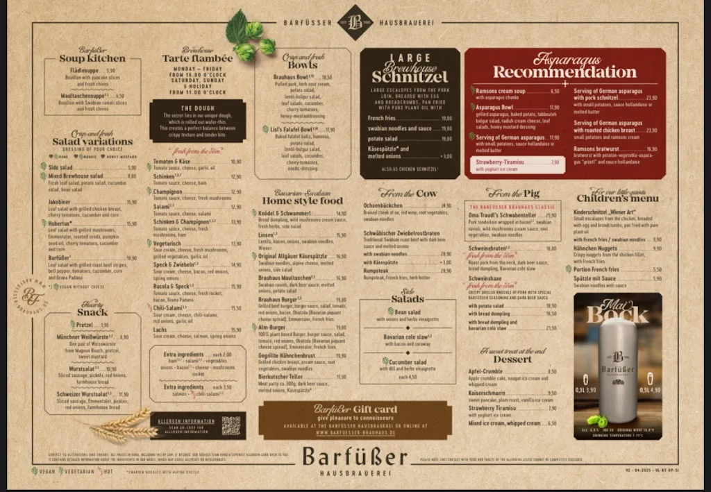 Menu_Barfüßer Hausbrauerei Ulm_Ulm_immagine_2