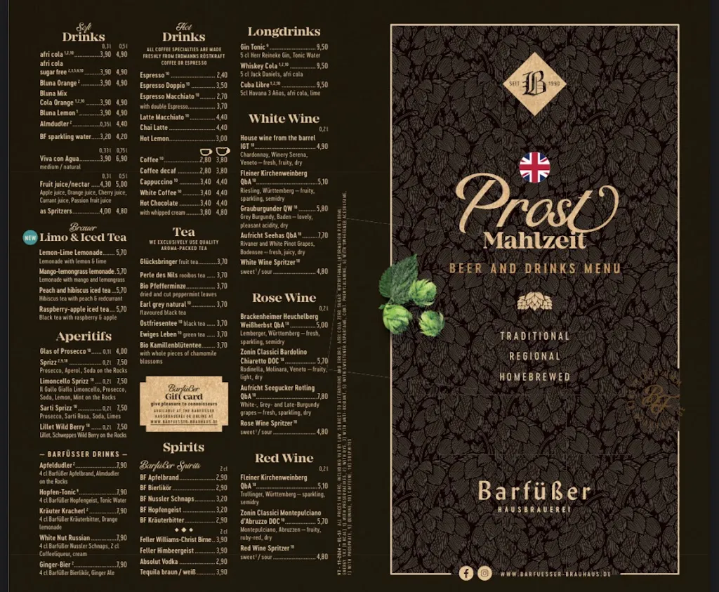 Menu_Barfüßer Hausbrauerei Ulm_Ulm_immagine_3