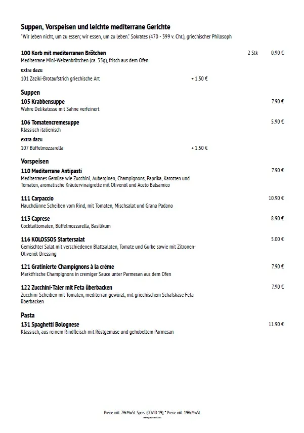 Menu_Restaurant Kolossos Neuss_Neuss_image_4