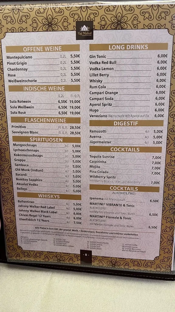 Menu_Taj Mahal Indisches Restaurant_Niederkassel_image_3