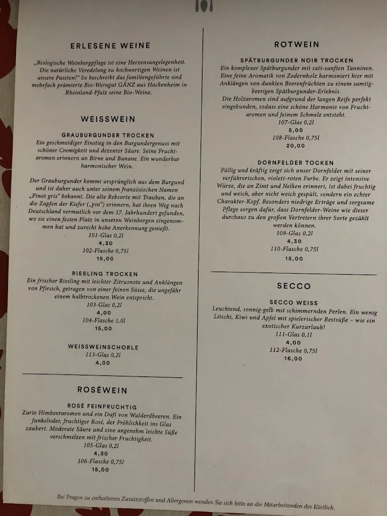 Menu_Bistro Köstlich_Nordkirchen_image_1