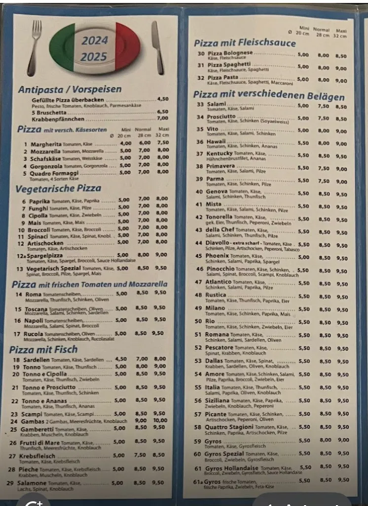 Menu_Pizzeria Pinocchio Nordkirchen_Nordkirchen_image_1
