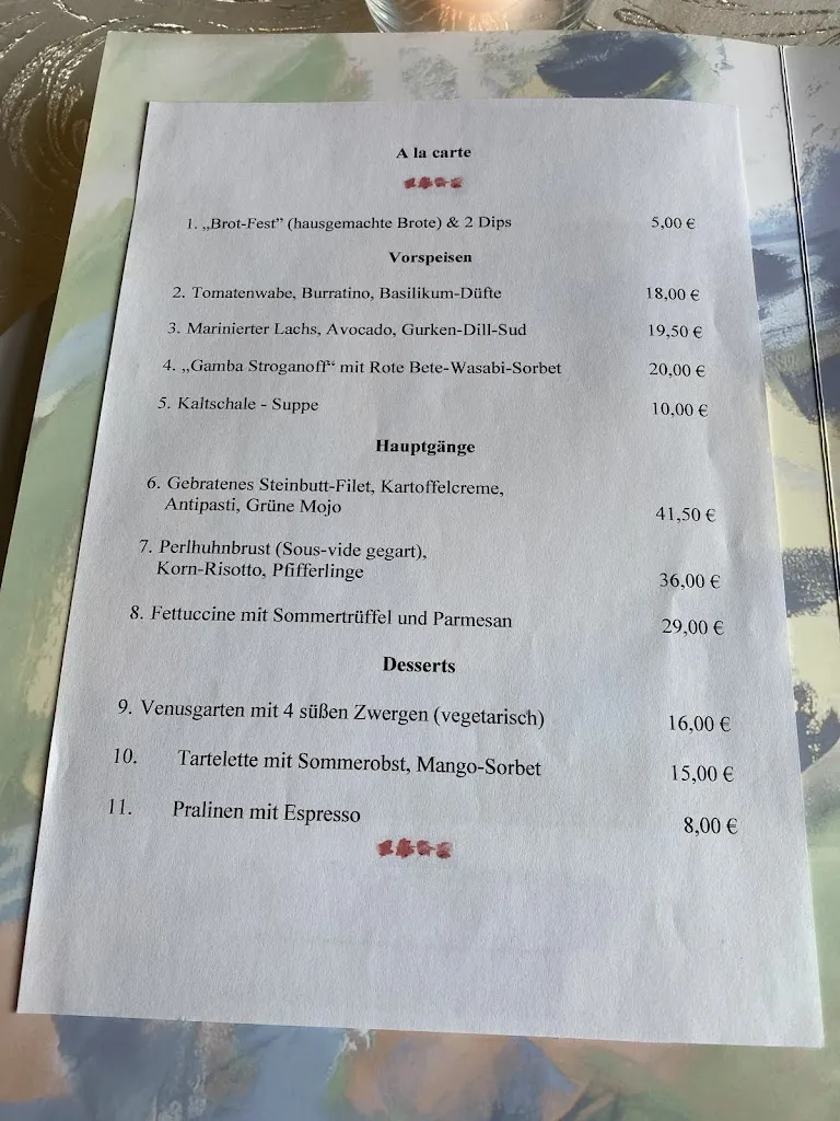 Menu_Schloss Restaurant Nordkirchen_Nordkirchen_image_1