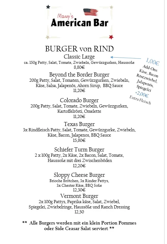 Menu_Manny's American Bar_Giebelstadt_image_3