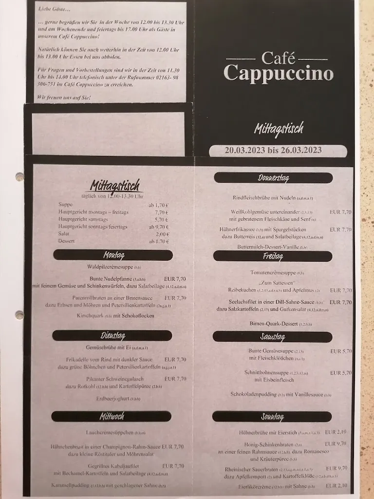 Menu_Café Cappucino_Niederkrüchten_image_2