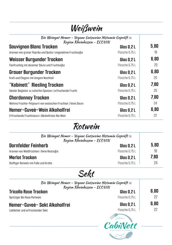 Menu_CabiNett Restaurant_Köln_image_2