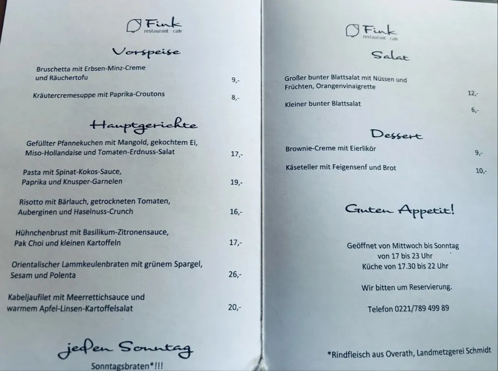 Menu_Fink - restaurant cafe._Köln_image_1