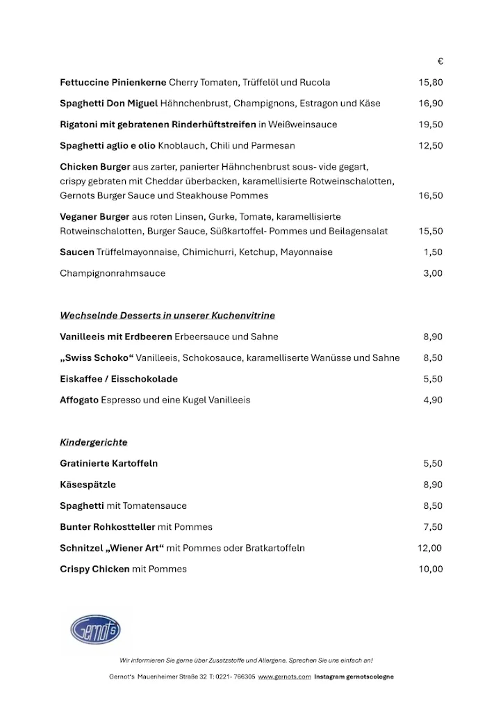 Menu_Gernot's_Köln_immagine_1