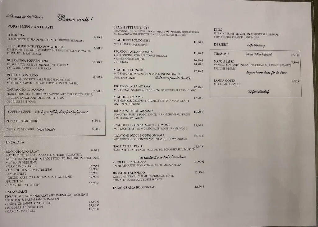 Menu_Ristorante Buongiorno_Köln_immagine_1