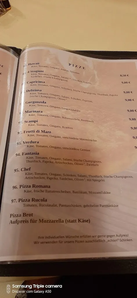 Menu_Pizzeria Da Franco_Köln_immagine_3