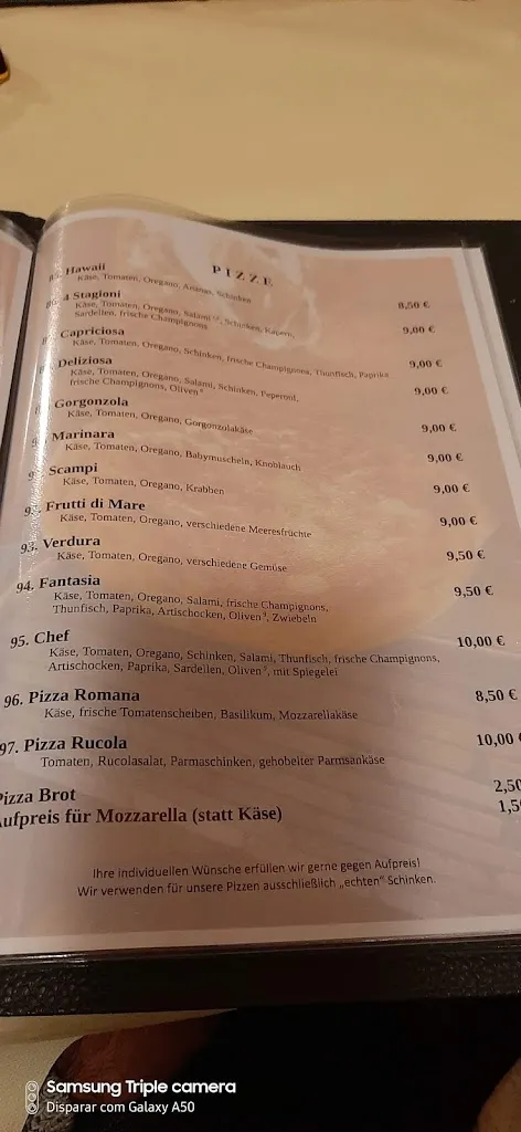 Menu_Pizzeria Da Franco_Köln_immagine_4