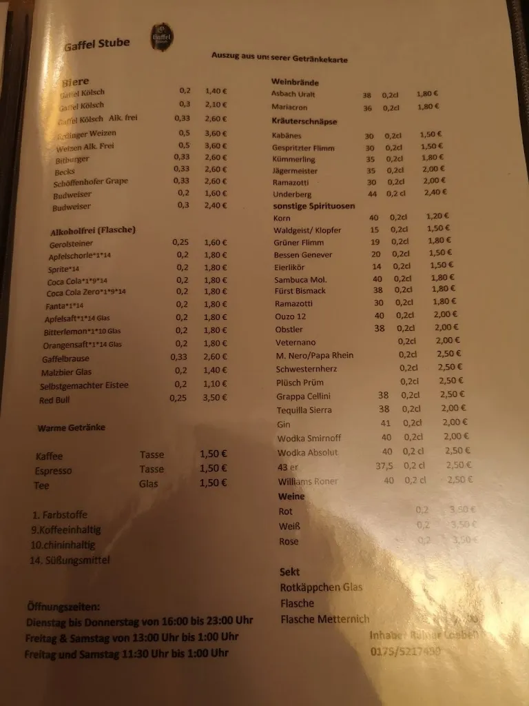 Menu_Neppeser Gaffel Stube_Köln_immagine_1